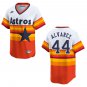 Astros #44 Yordan Alvarez Orange Throwback Stitched Jersey