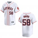 Astros #58 Hunter Brown White Stitched Jersey