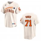 Astros #71 Josh Hader Cream Throwback Stitched Jersey