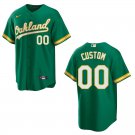 Athletics #00 Custom Name And Number Green Stitched Jersey