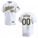 Athletics #00 Custom Name And Number White Stitched Jersey