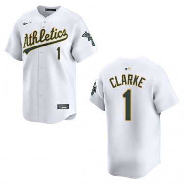 Athletics #1 Denzel Clarke White Stitched Jersey