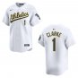 Athletics #1 Denzel Clarke White Stitched Jersey