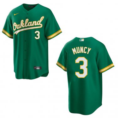 Athletics #3 Max Muncy Green Stitched Jersey