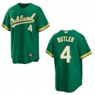 Athletics #4 Lawrence Butler Green Stitched Jersey