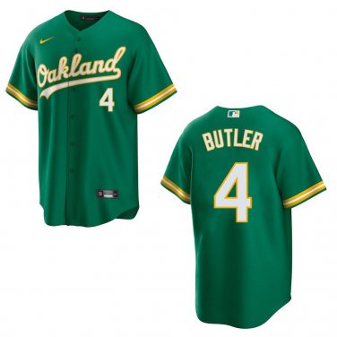 Athletics #4 Lawrence Butler Green Stitched Jersey