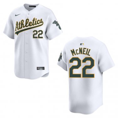 Athletics #22 Jeff McNeil White Stitched Jersey