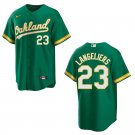 Athletics #23 Shea Langeliers Green Stitched Jersey