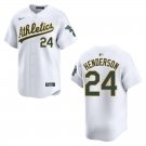 Athletics #24 Rickey Henderson White Stitched Jersey