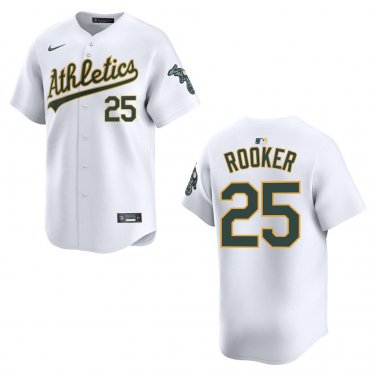 Athletics #25 Brent Rooker White Stitched Jersey
