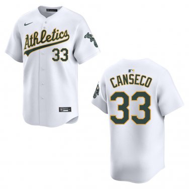 Athletics #33 Jose Canseco White Stitched Jersey