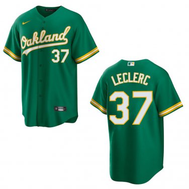 Athletics #37 Jose Leclerc Green Stitched Jersey