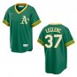 Athletics #37 Jose Leclerc Green Throwback Stitched Jersey