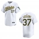 Athletics #37 Jose Leclerc White Stitched Jersey