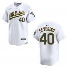 Athletics #40 Luis Severino White Stitched Jersey