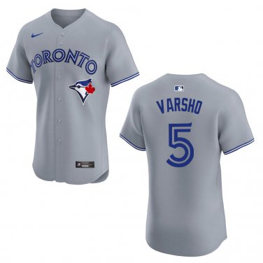 Blue Jays #5 Daulton Varsho Gray Stitched Jersey