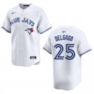 Blue Jays #25 Carlos Delgado White Stitched Jersey