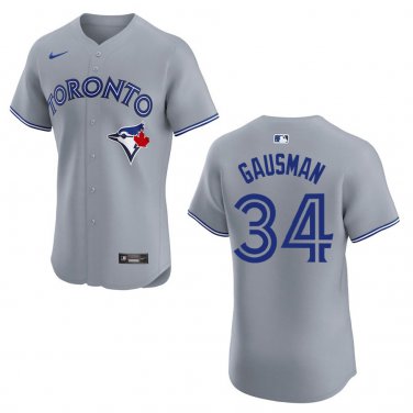 Blue Jays #34 Kevin Gausman Gray Stitched Jersey