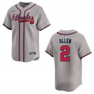 Braves #2 Nick Allen Gray Stitched Jersey