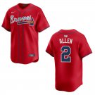 Braves #2 Nick Allen Red Stitched Jersey