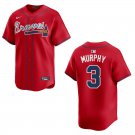Braves #3 Dale Murphy Red Stitched Jersey