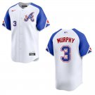 Braves #3 Dale Murphy White City Stitched Jersey