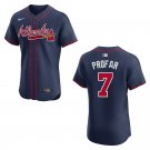 Braves #7 Jurickson Profar Navy Stitched Jersey