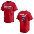 Braves #7 Jurickson Profar Red Stitched Jersey