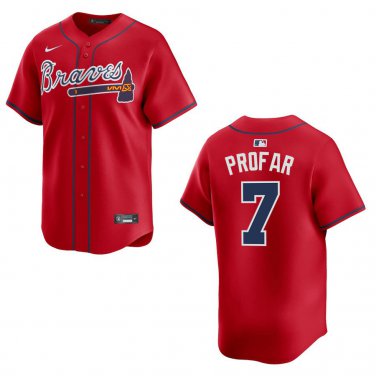 Braves #7 Jurickson Profar Red Stitched Jersey