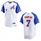 Braves #7 Jurickson Profar White City Stitched Jersey