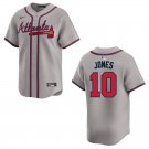Braves #10 Chipper Jones Gray Stitched Jersey Braves #10 Chipper Jones Gray Stitched Jersey
