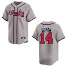 Braves #14 Mauricio Dubon Gray Stitched Jersey
