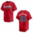 Braves #18 Mike Yastrzemski Red Stitched Jersey