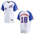 Braves #18 Mike Yastrzemski White City Stitched Jersey