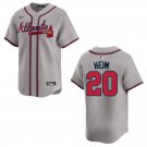 Braves #20 Jonah Heim Gray Stitched Jersey