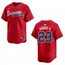 Braves #23 Michael Harris Red Stitched Jersey