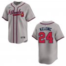 Braves #24 Jarred Kelenic Gray Stitched Jersey