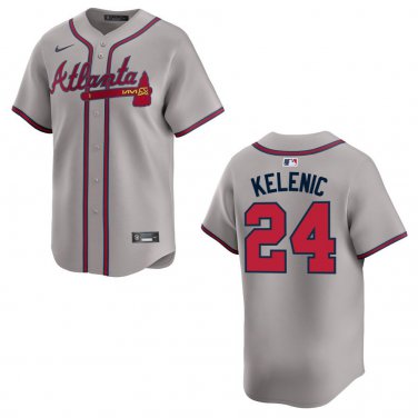 Braves #24 Jarred Kelenic Gray Stitched Jersey
