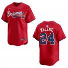 Braves #24 Jarred Kelenic Red Stitched Jersey