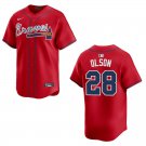 Braves #28 Matt Olson Red Stitched Jersey