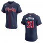 Braves #31 Greg Maddux Navy Stitched Jersey