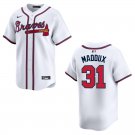 Braves #31 Greg Maddux White Stitched Jersey