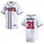 Braves #31 Greg Maddux White Stitched Jersey