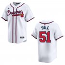 Braves #51 Chris Sale White Stitched Jersey Braves #51 Chris Sale White Stitched Jersey