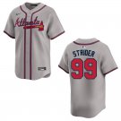 Braves #99 Spencer Strider Gray Stitched Jersey