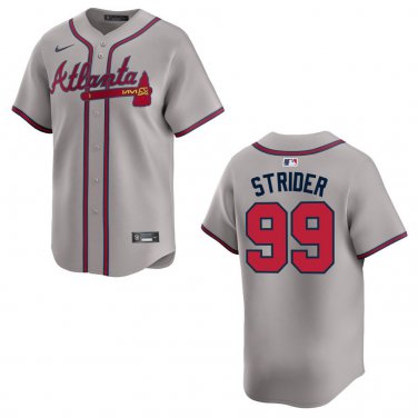 Braves #99 Spencer Strider Gray Stitched Jersey