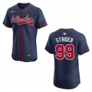 Braves #99 Spencer Strider Navy Stitched Jersey