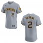 Brewers #2 Brice Turang Gray Stitched Jersey