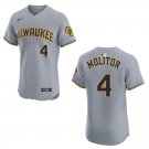 Brewers #4 Paul Molitor Gray Stitched Jersey