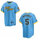 Brewers #5 Garrett Mitchell Light Blue Stitched Jersey